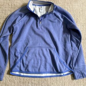 Girls size 7 Light Blue Quarter-Zip Pullover Sweater from Athleta